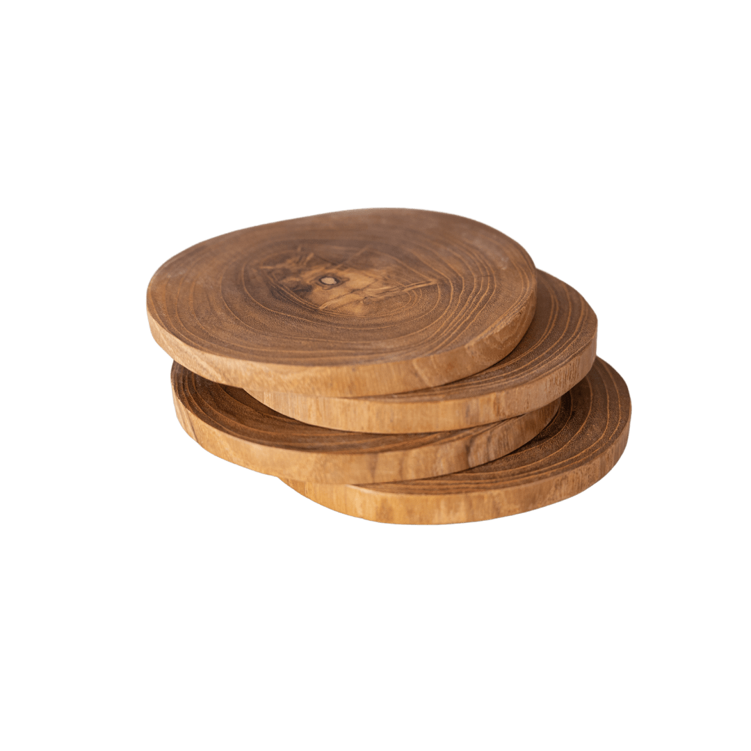 Zoco Home Kitchen / Dining Rustic Coaster | Set of 4 | Beeswax 9x12cm