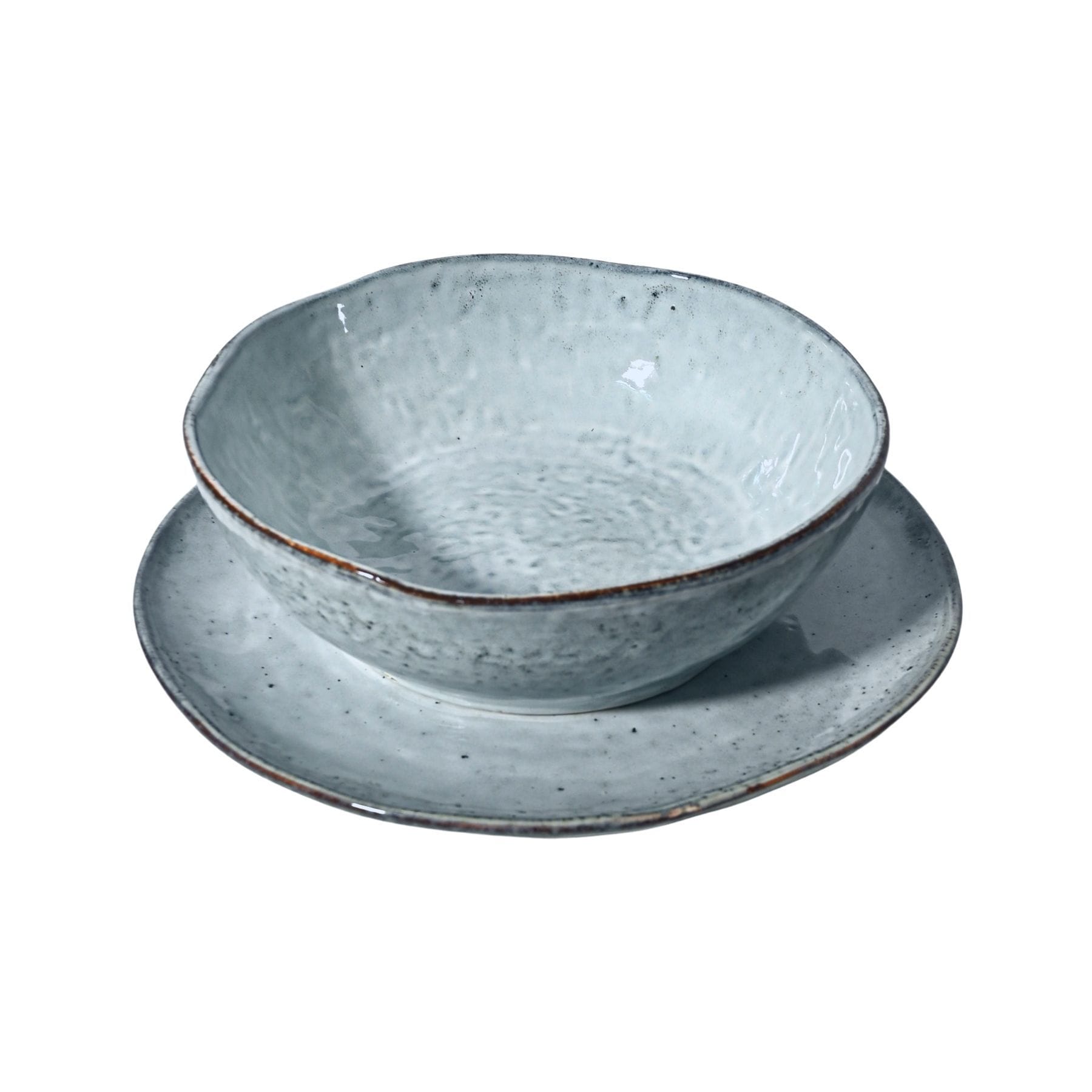 Zoco Home Decor/Kitchen Rustic Plate | Grey/Blue 27.5cm