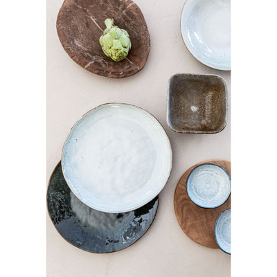 Zoco Home Assiette rustique décorative/de cuisine | Gris/Bleu 27,5 cm