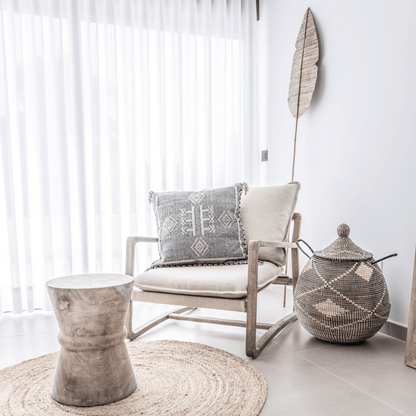 Zoco Home Outdoor/Chair/Stool Sandglass Stool | Natural 35x45cm