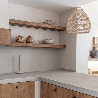 Zoco Home - Porte-essuie-tout en grès | Naturel 14 x 32,5 cm