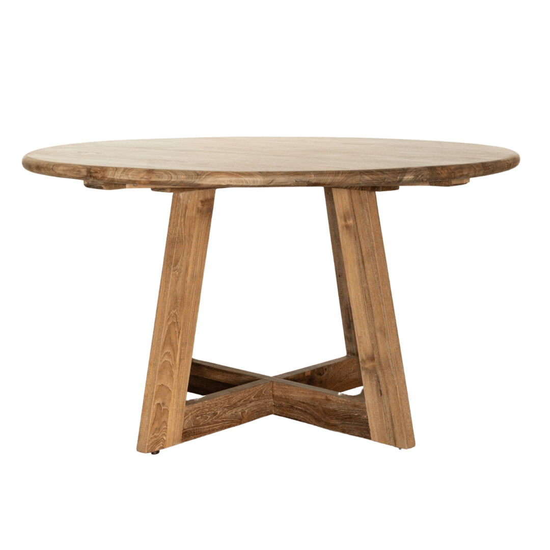 Zoco Home Senza Recycled Teak Round Dining Table