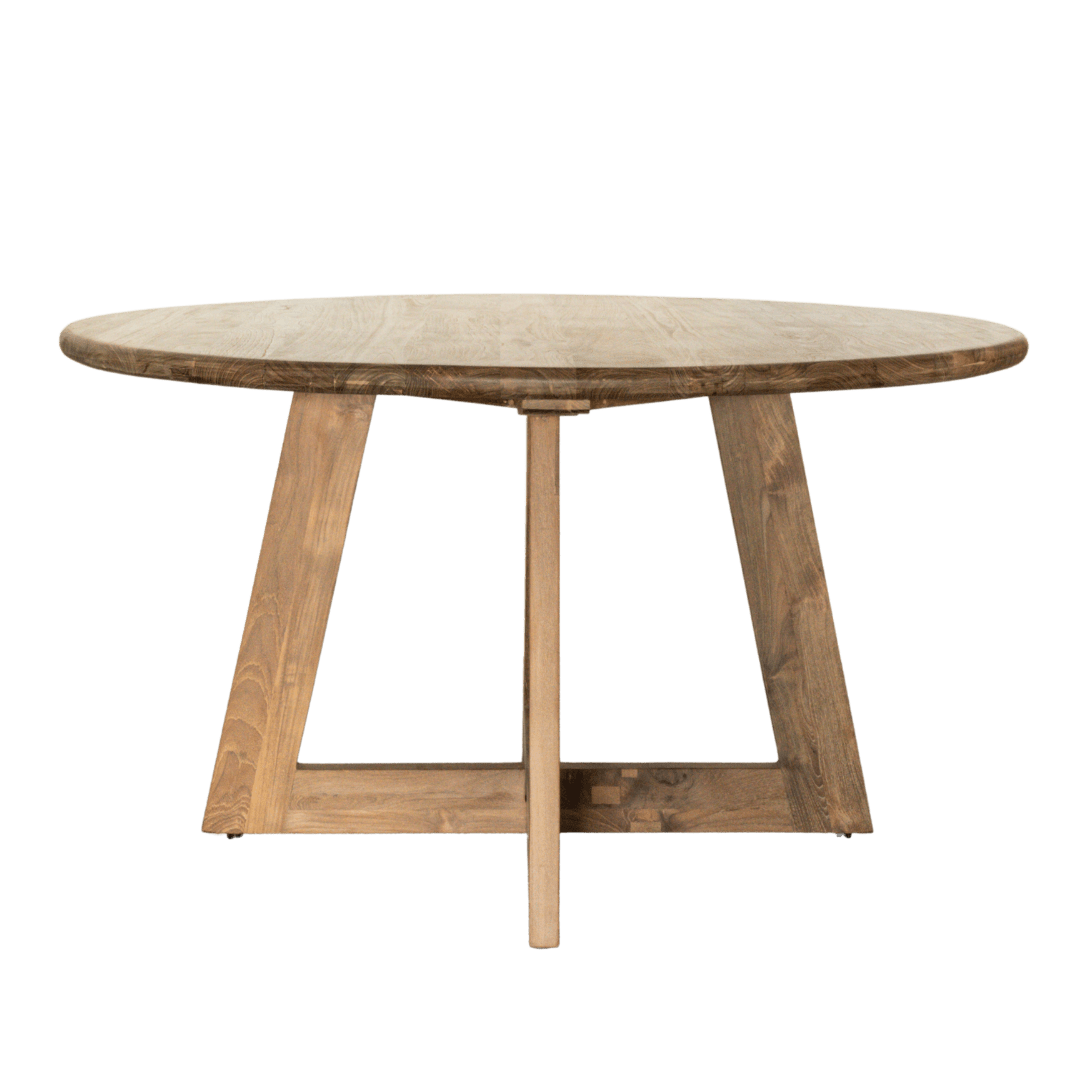 Zoco Home Senza Recycled Teak Round Dining Table