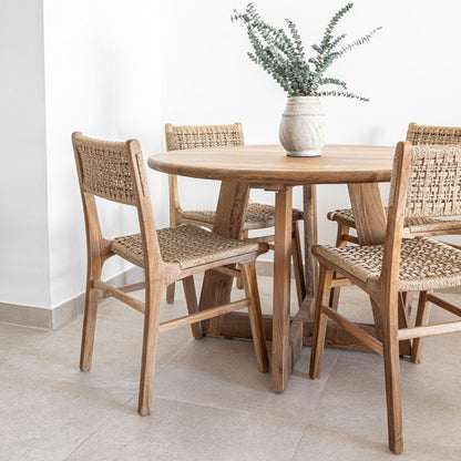 Zoco Home Furniture/Table Senza Recycled Teak Round Dining Table