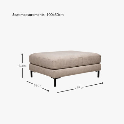 Zoco Home Soho Hocker | 80 x 100 x 42 cm