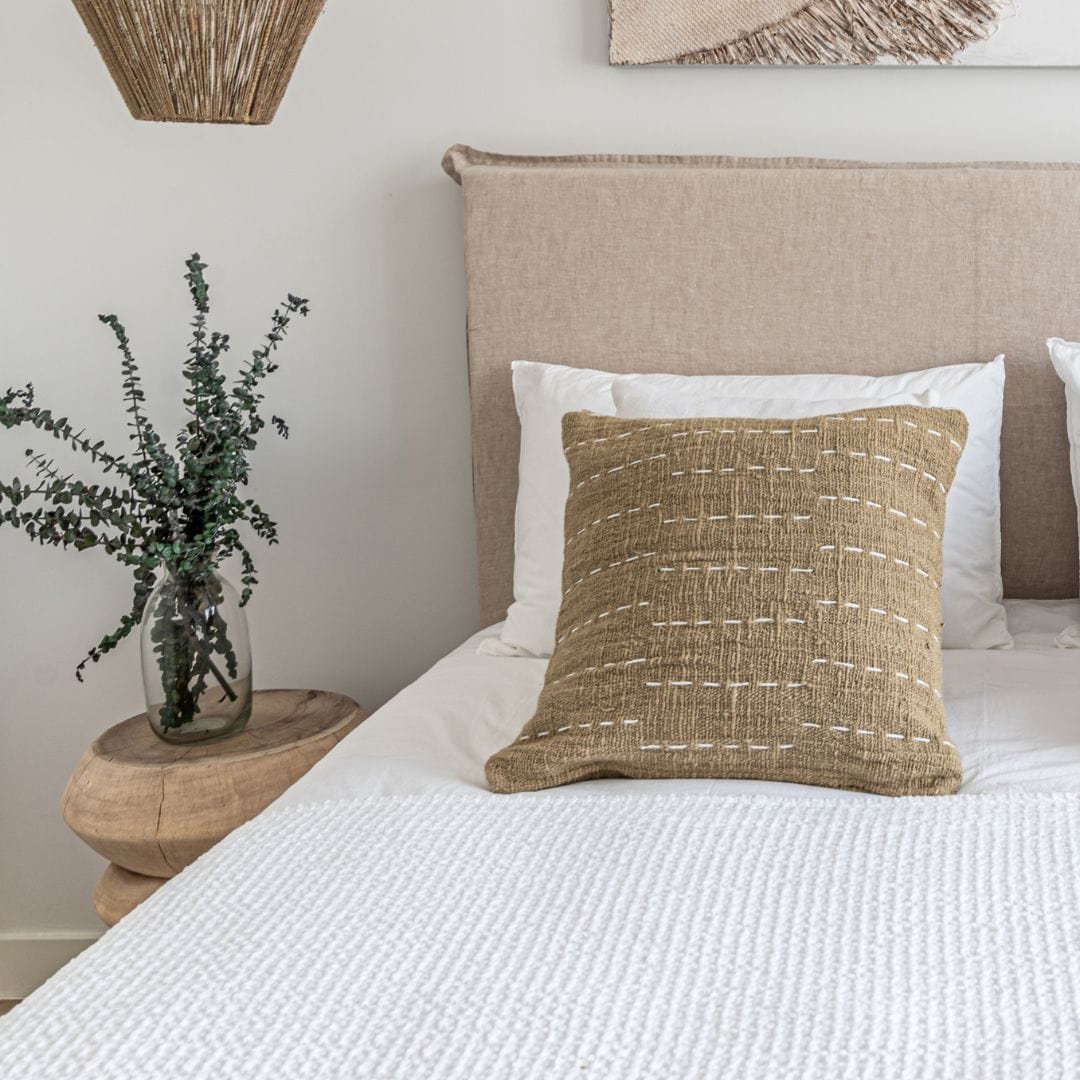 Zoco Home Decor/Textile Soraya Cotton Cushion Cover Stripes | Sand | 50x50cm