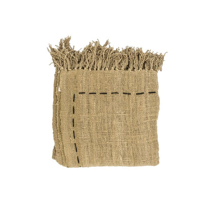 Zoco Home Decor/Textile Soraya Cotton Throw Lines | Sand | 235x130cm