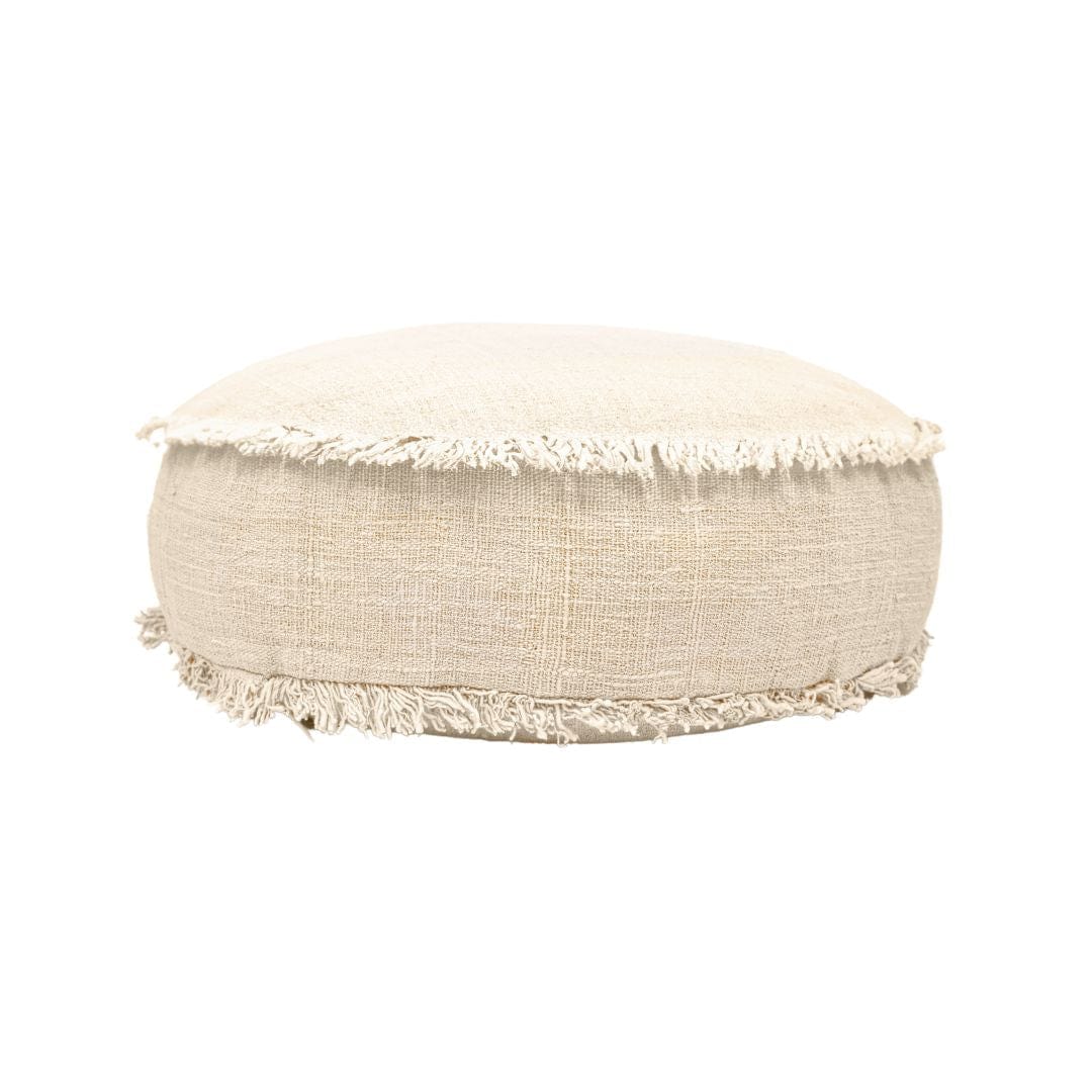 Soraya Pouf | Off-White | Zoco Home – Zoco Home