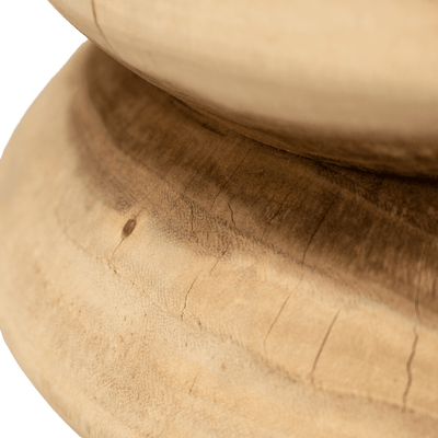 Zoco Home Sgabello a spirale in legno di suar | 40x46 cm
