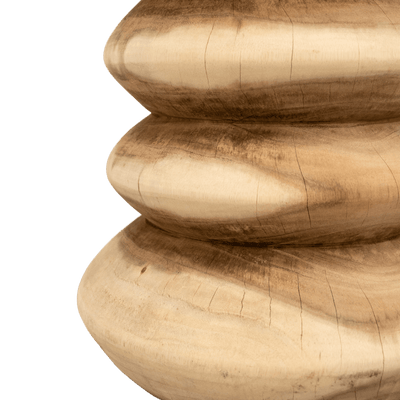 Zoco Home Sgabello a spirale in legno di suar | 40x46 cm