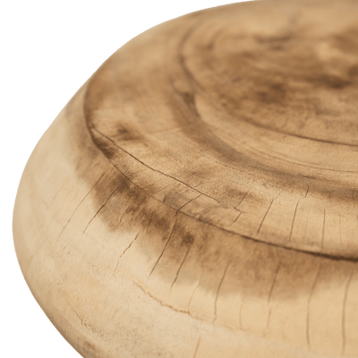 Zoco Home Sgabello a spirale in legno di suar | 40x46 cm
