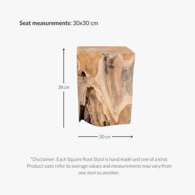 Zoco Home Taburete «Square Root» | 30 x 37 cm