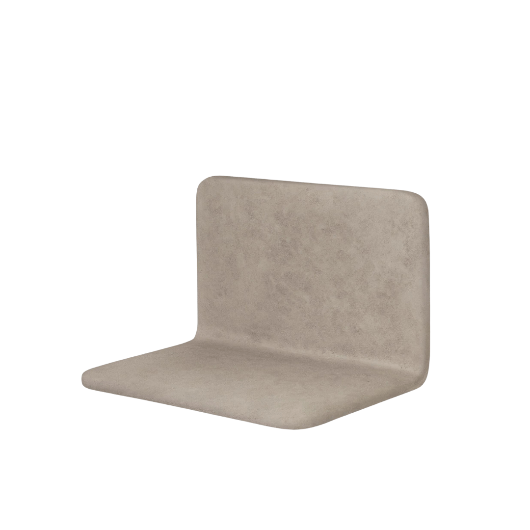 Zoco Home Shelving Stone Resin Side Shelf |Natural 33x21x21cm