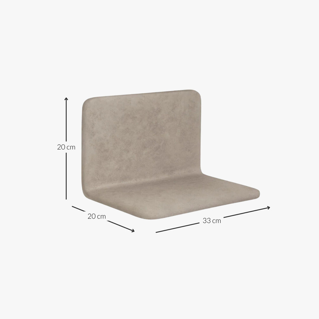 Zoco Home Shelving Stone Resin Side Shelf | Natural 33x21x21cm