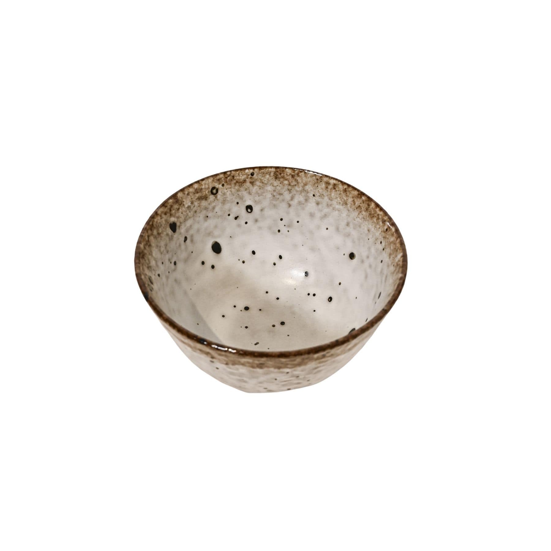 Zoco Home Kitchenware Stoneware Bowl | White/Brown 12x7cm