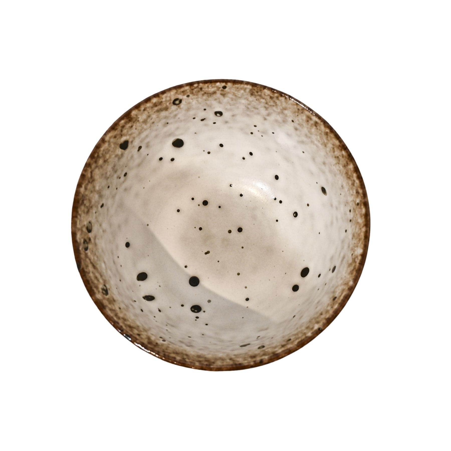 Zoco Home Decor/Kitchen Stoneware Bowl | White/Brown 15x8cm