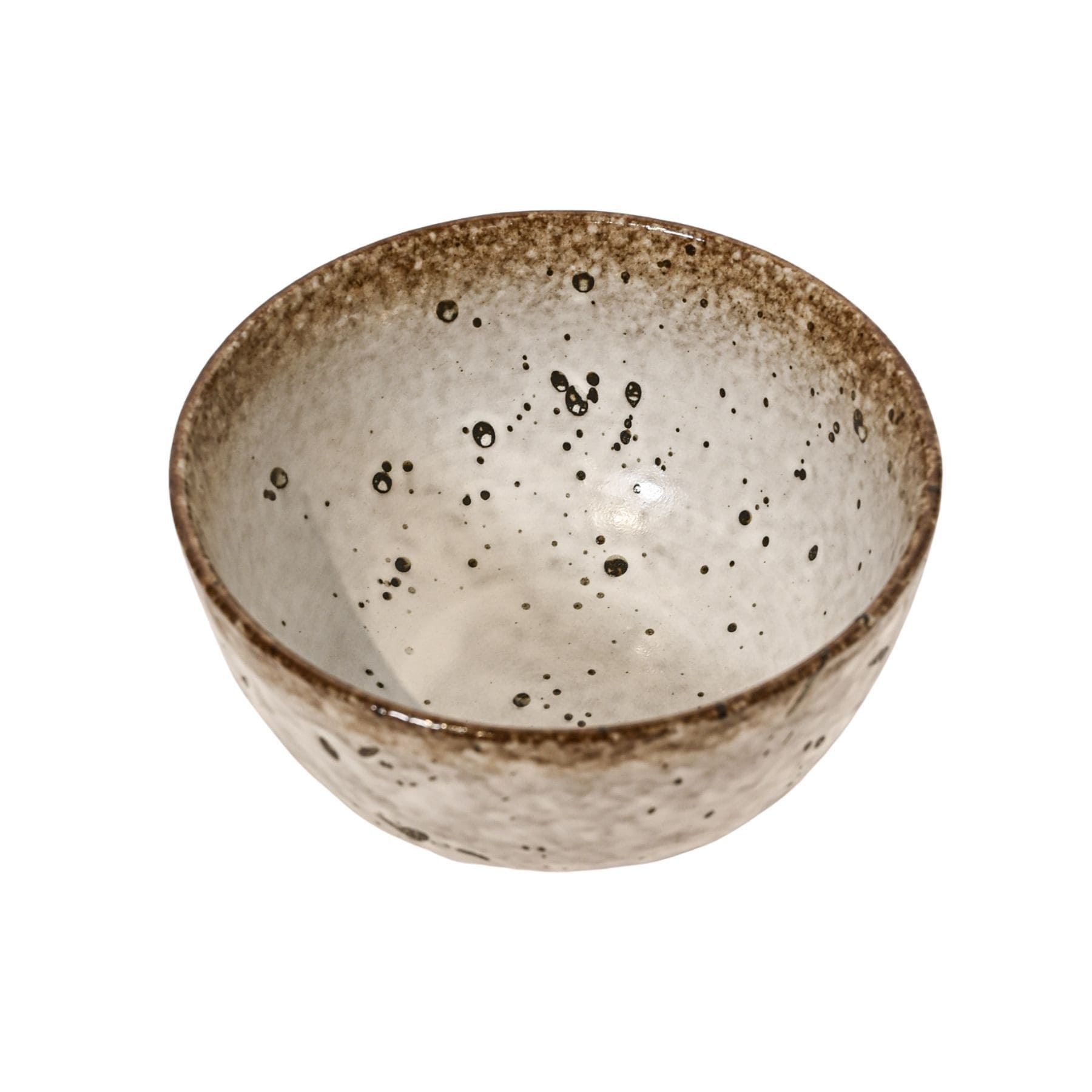 Zoco Home Kitchenware Stoneware Bowl | White/Brown 15x8cm