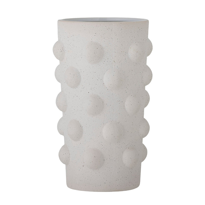 Zoco Home Home accessories Stoneware Dotted Vase | White 16x24.5cm