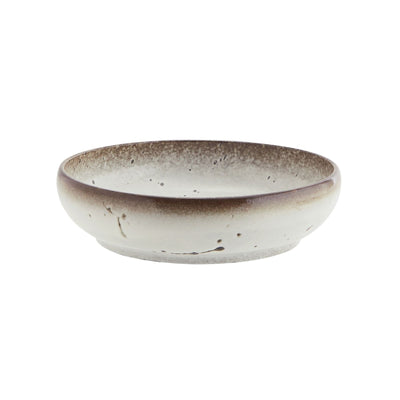 Zoco Home Decor/Kitchen Stoneware Serving Bowl | White/Brown 28x7.5cm