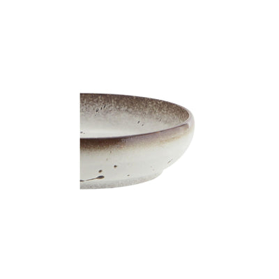 Zoco Home Decor/Kitchen Stoneware Serving Bowl | White/Brown 28x7.5cm