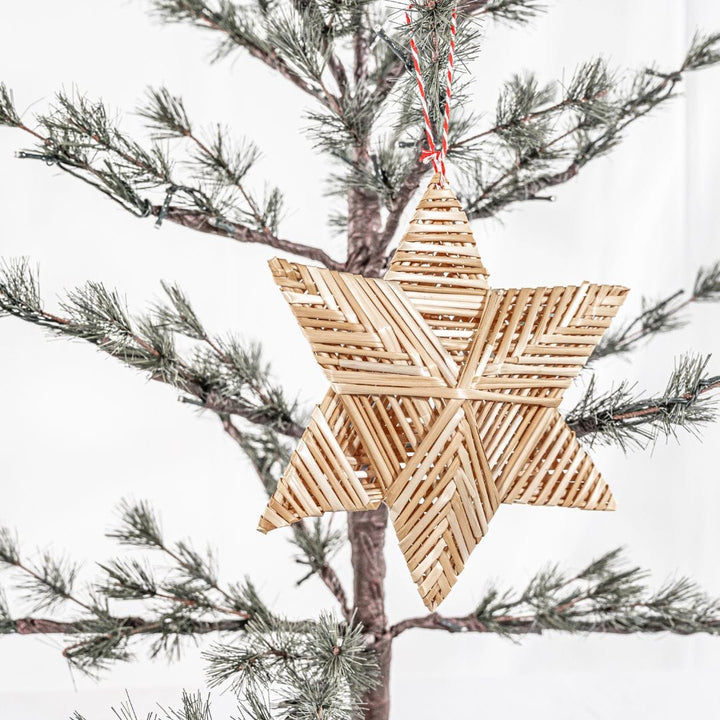 Zoco Home Christmas decor Straw Christmas Star | Six-pointed