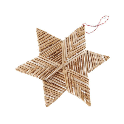 Zoco Home Decor/Christmas Straw Christmas Star | Six-pointed