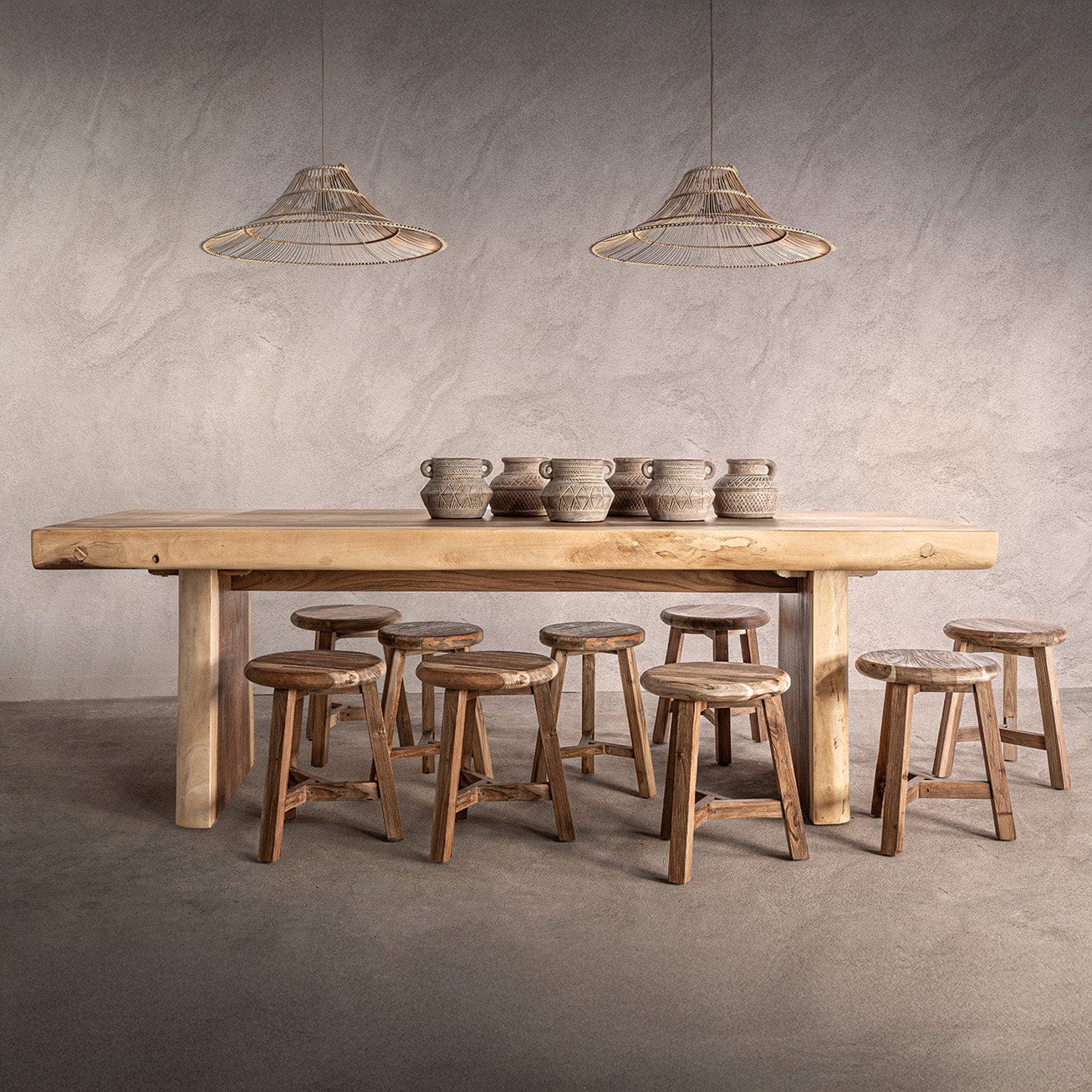 Zoco Home Furniture/Table Suar Wood Dining Table | Natural