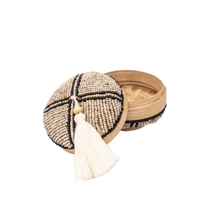Zoco Home Accessories Suri Jewelry Beaded Basket | Beige