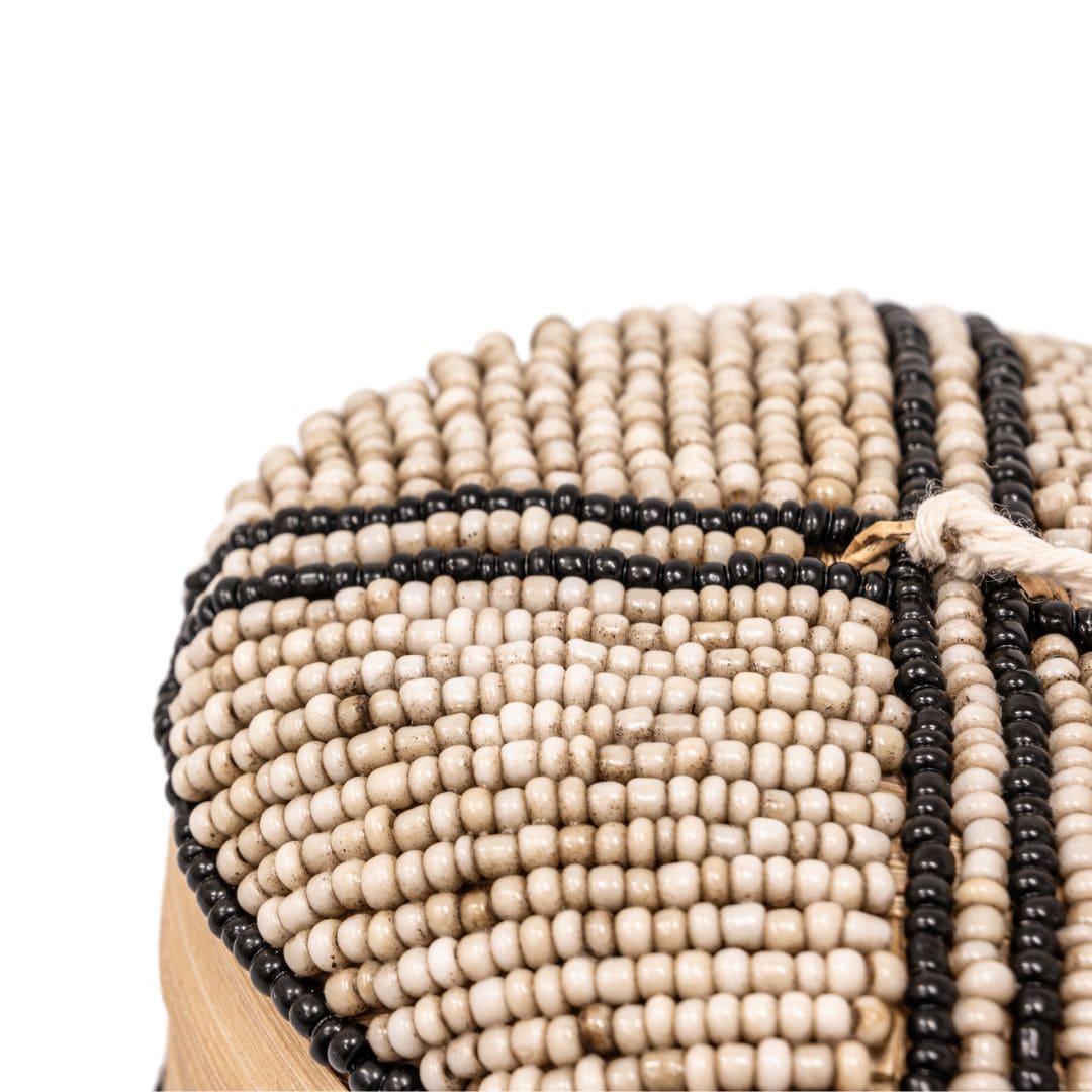 Zoco Home Accessories Suri Jewelry Beaded Basket | Beige