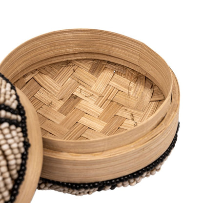 Zoco Home Decor/Accessories Suri Jewelry Beaded Basket | Beige