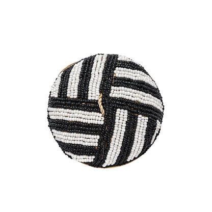 Zoco Home Decor/Accessories Suri Jewelry Beaded Basket | Black/White