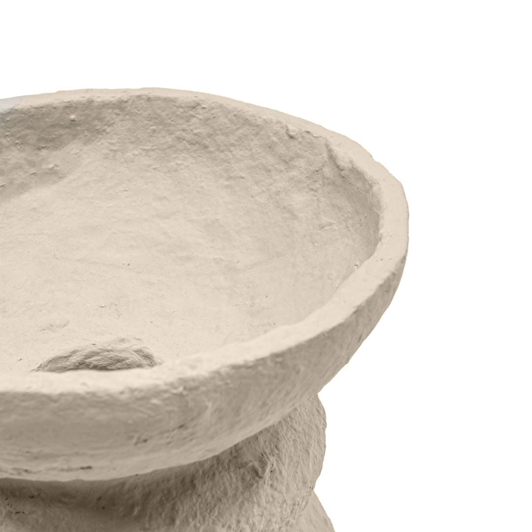 Zoco Home Tahlia-Vase mit breitem Rand | 28 x 40 cm | Sand