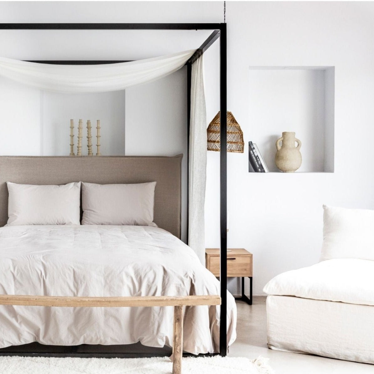 Zoco Home Furniture/Sofa Tarifa Linen Chaise Longue Sofa | 105x160x80cm