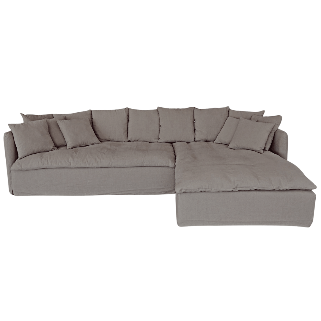 Zoco Home Furniture Tarifa Linen Chaise Longue Sofa