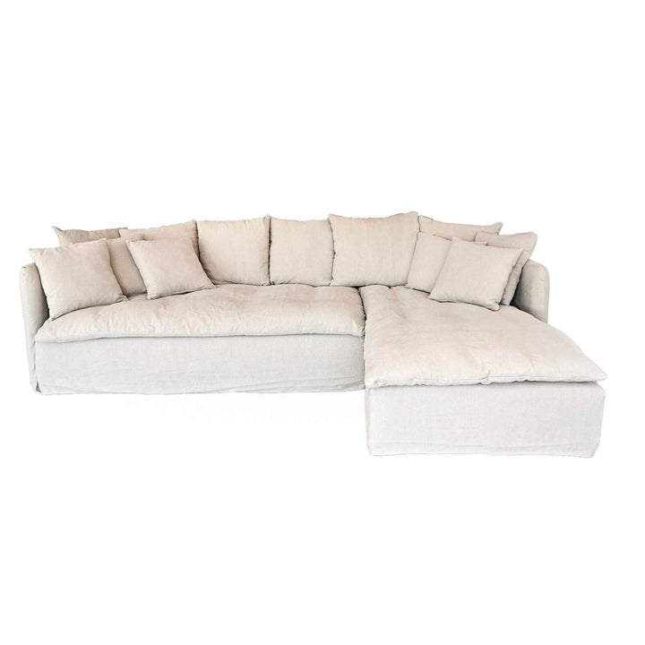 Zoco Home Furniture Tarifa Linen Chaise Longue Sofa