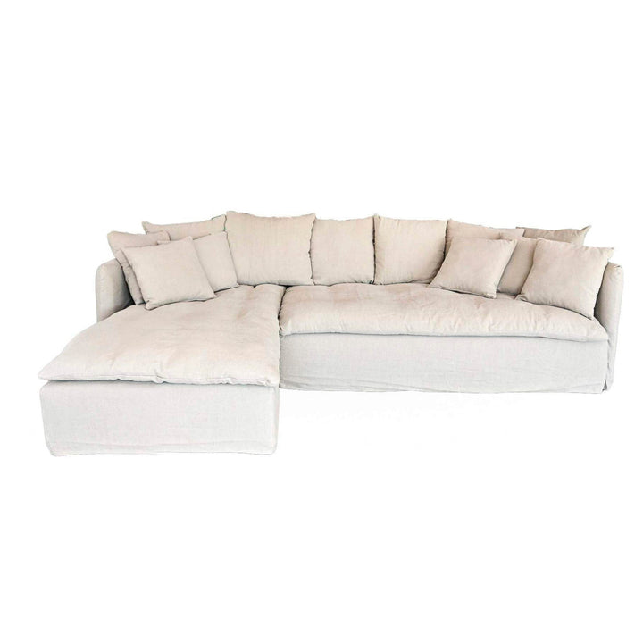 Zoco Home Furniture Tarifa Linen Chaise Longue Sofa