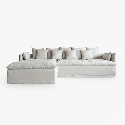 Zoco Home Furniture/Sofa Tarifa Linen Chaise Longue Sofa | Reversible