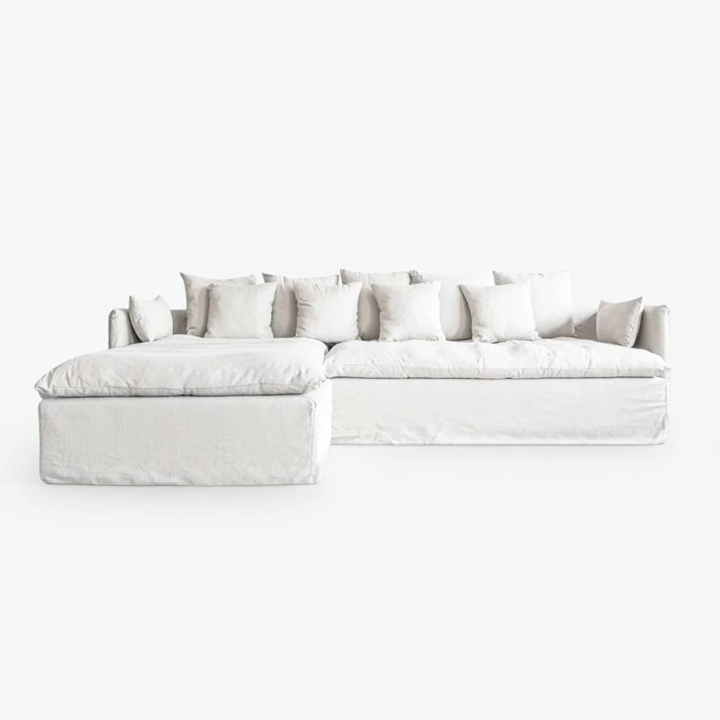 Zoco Home Furniture/Sofa Tarifa Linen Chaise Longue Sofa | Reversible