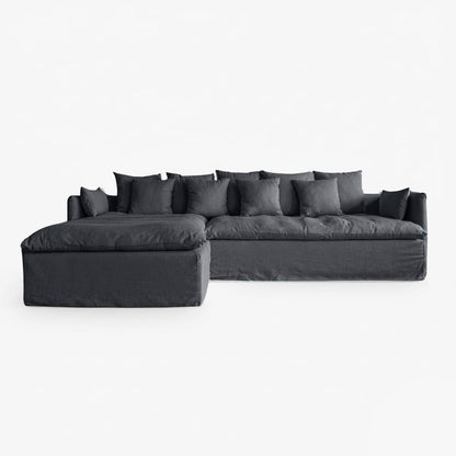 Zoco Home Furniture/Sofa Tarifa Linen Chaise Longue Sofa | Reversible