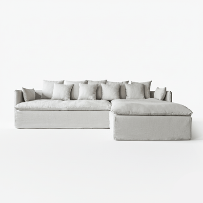 Zoco Home Furniture/Sofa Tarifa Linen Chaise Longue Sofa | Reversible