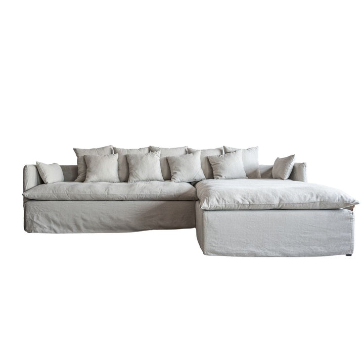 Zoco Home Sofas Tarifa Linen Chaise Longue Sofa | Reversible