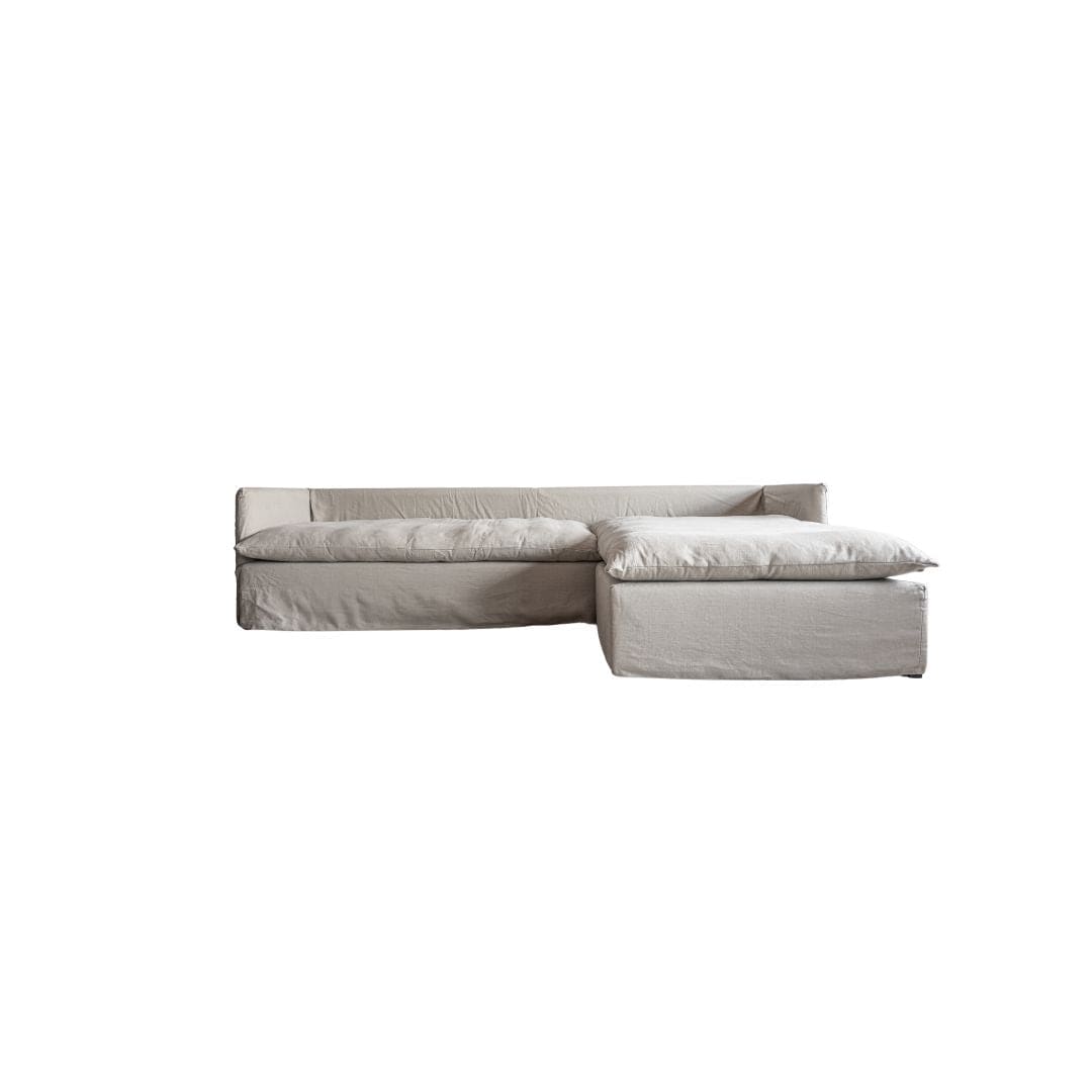 Zoco Home Sofas Tarifa Linen Chaise Longue Sofa | Reversible