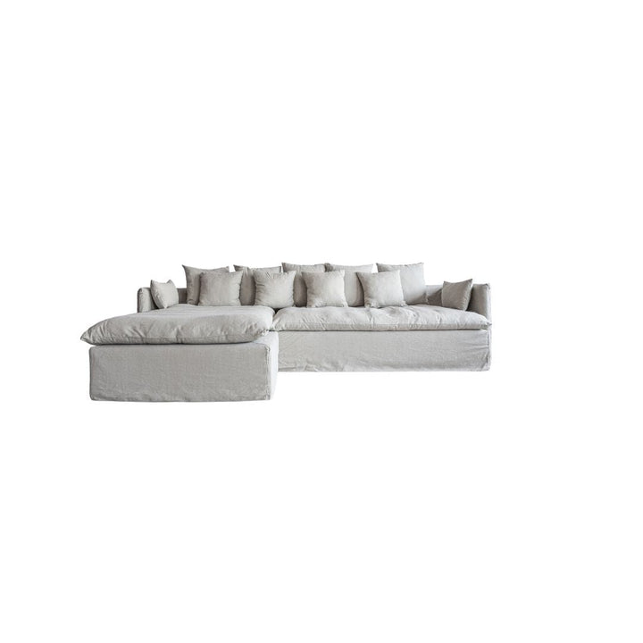 Zoco Home Sofas Tarifa Linen Chaise Longue Sofa | Reversible