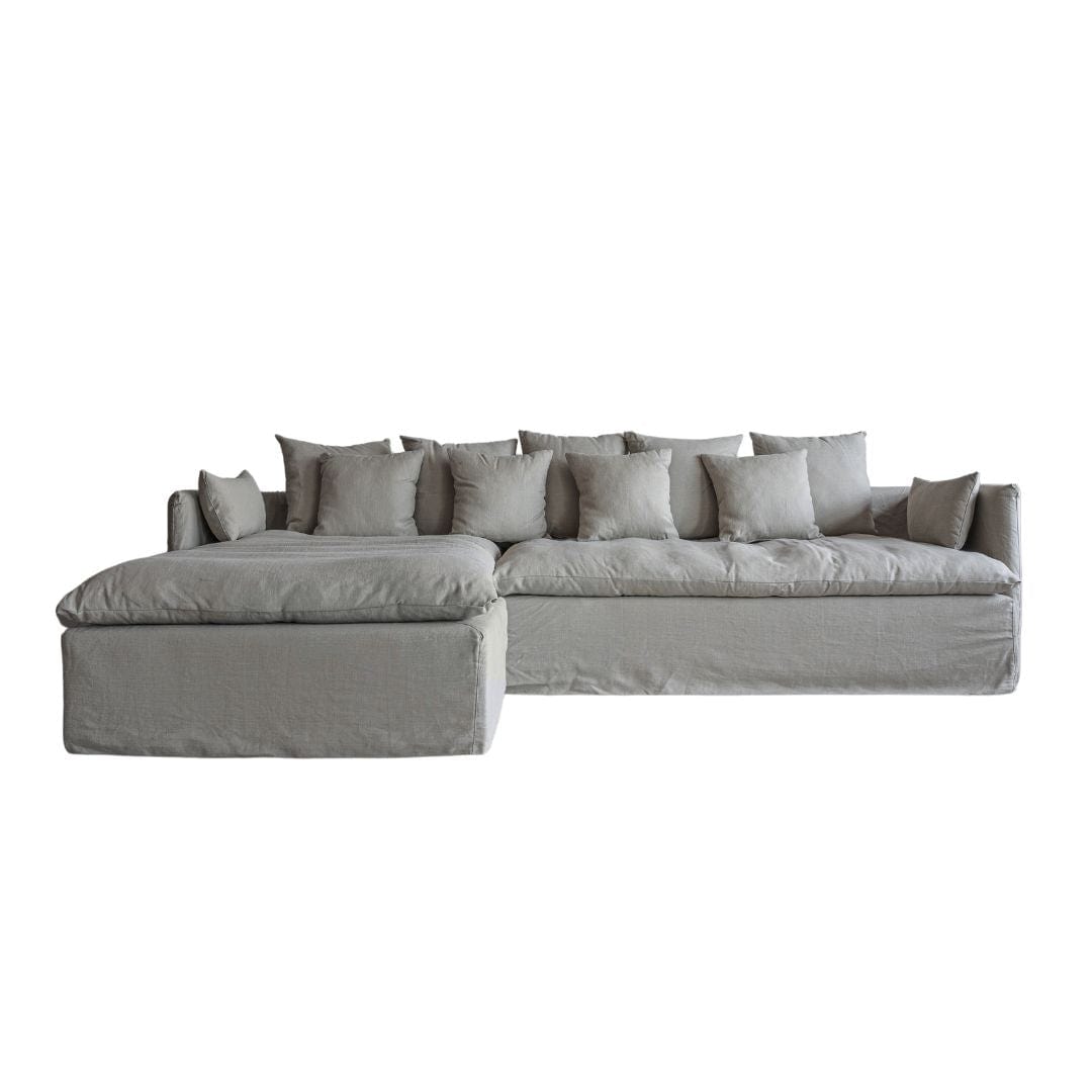 Zoco Home Sofas Tarifa Linen Chaise Longue Sofa | Reversible