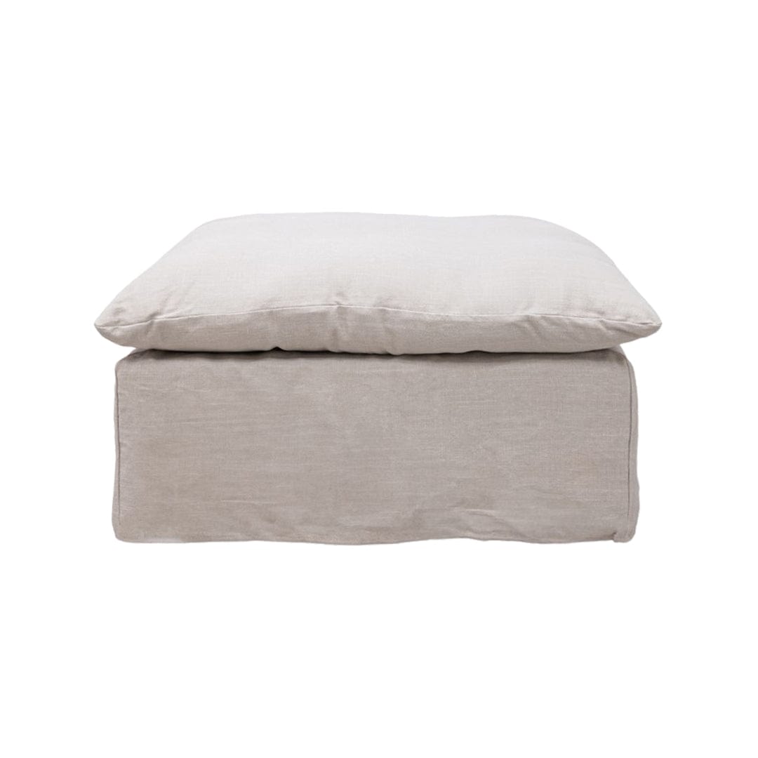 Zoco Home Tarifa Linen Pouf