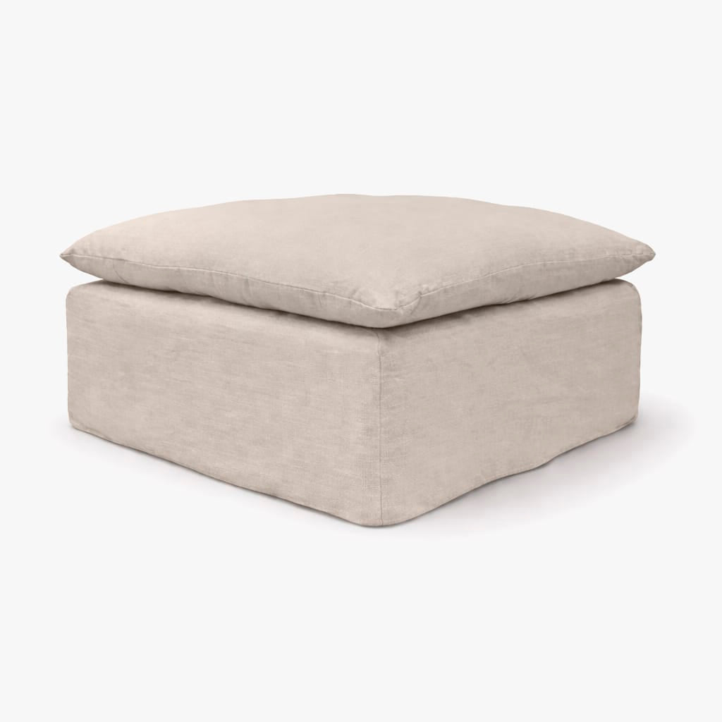Zoco Home Furniture/Sofa Tarifa Linen Pouf