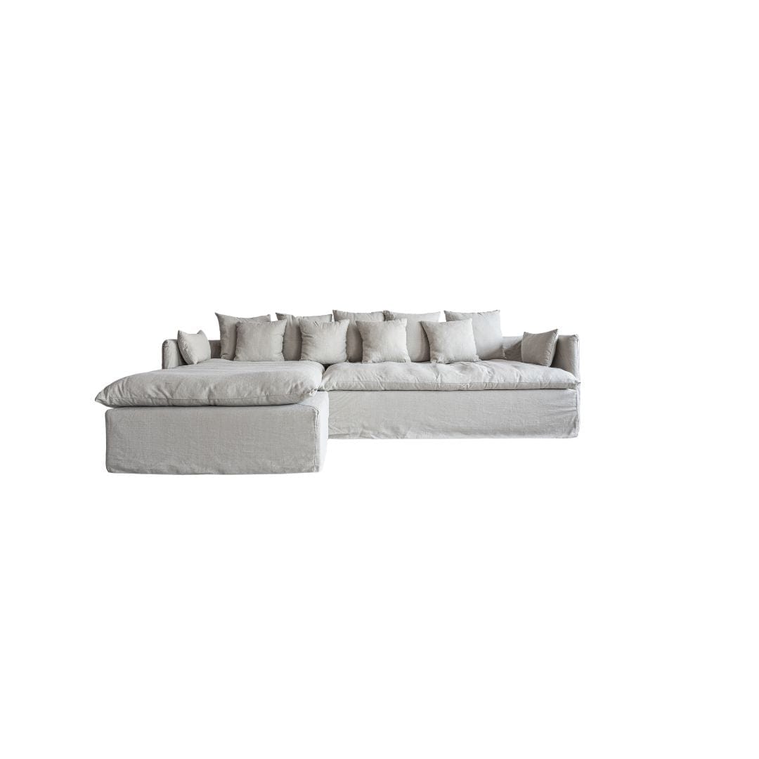 Zoco Home Sofas Tarifa Linen Reversible Chaise Longue Sofa