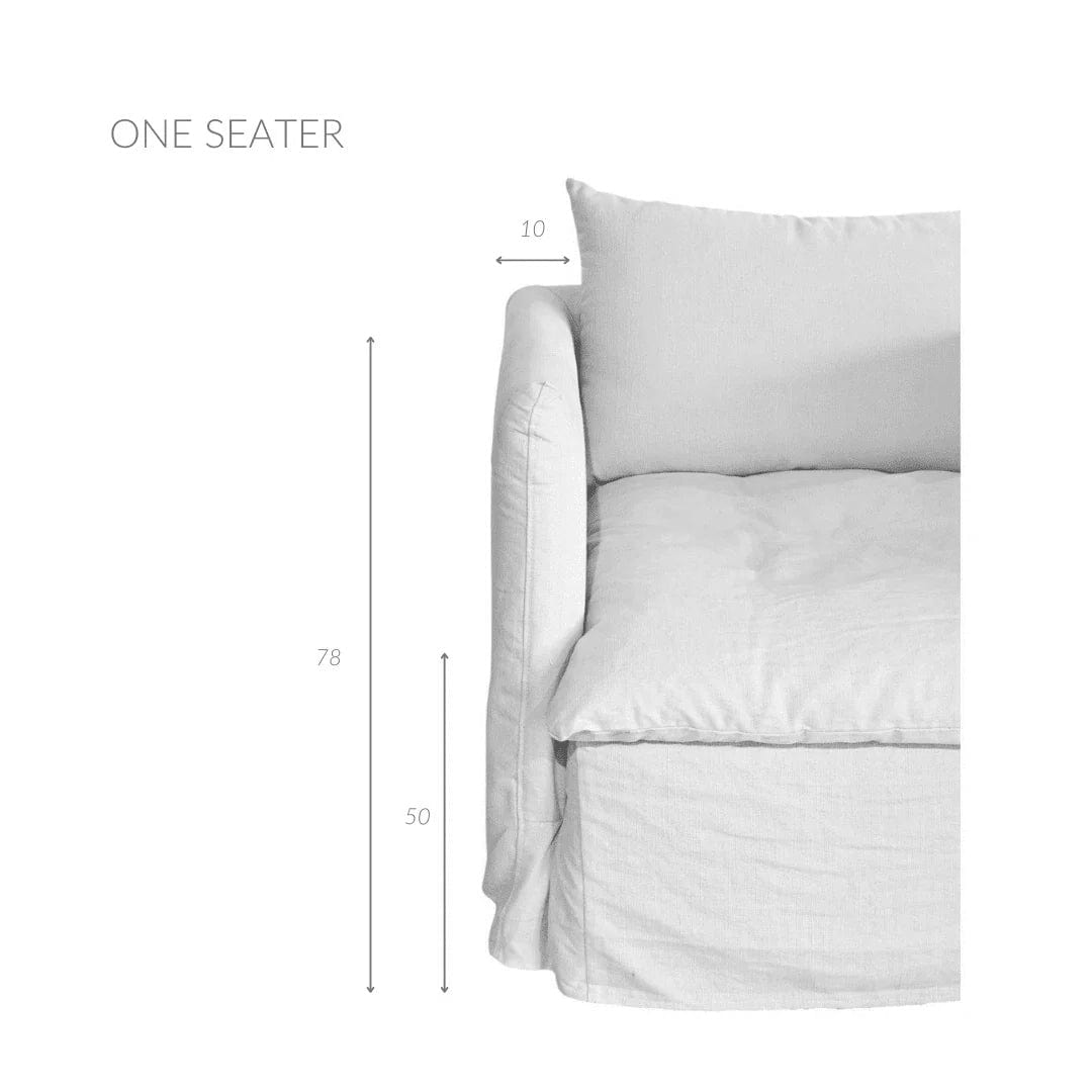 Zoco Home Furniture/Sofa Tarifa Linen Single Sofa