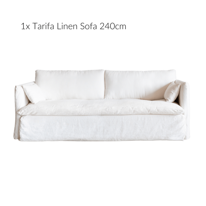 Zoco Home Tarifa Linen Sofa x Nuku | Furniture Set