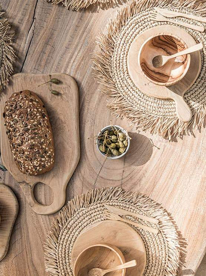 Zoco Home Decor/Kitchen Teak Cutting Board | Abstract | 30cm